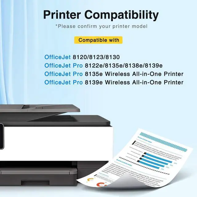 Alt view image 2 of 7 - 923e 923XL Ink Cartridges Combo Pack with Chip: Replacement for HP 923e 923 Ink Cartridges for HP Printer Compatible with HP OfficeJet Pro 8130e 8135e 8125e 8139e 8138e 8122e 8120e Printer,4 Pack