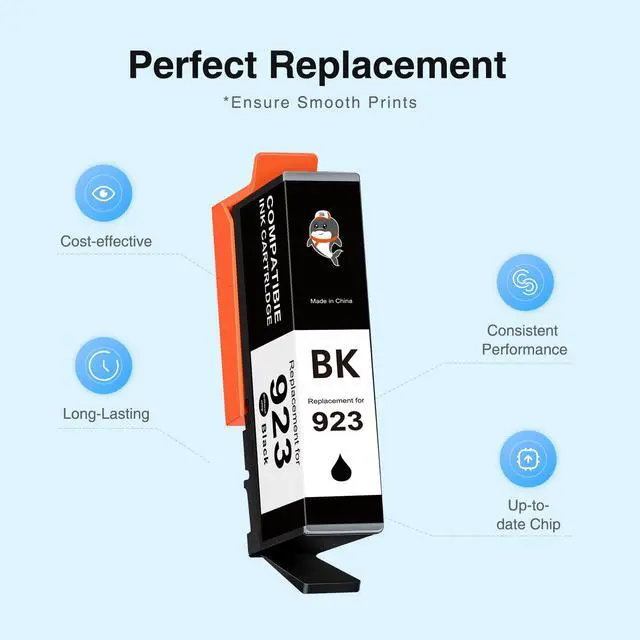Alt view image 7 of 7 - 923e 923XL Ink Cartridges Combo Pack with Chip: Replacement for HP 923e 923 Ink Cartridges for HP Printer Compatible with HP OfficeJet Pro 8130e 8135e 8125e 8139e 8138e 8122e 8120e Printer,4 Pack