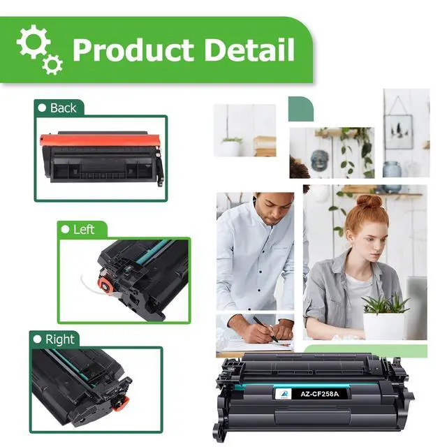 Alt view image 5 of 7 - 58A CF258A 58X CF258X Toner Cartridge M404n M404dn M428fdw 4 Pack | Replacement for HP 58A CF258A 58X CF258X LaserJet Pro M404n M404dn MFP M428fdw M428dw M428fdn M404 M428 Printer Black Ink