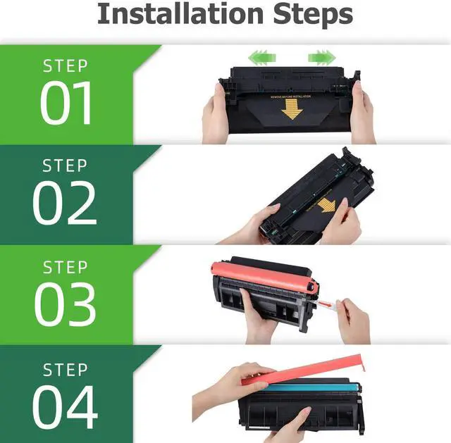 Alt view image 7 of 7 - 58A CF258A 58X CF258X Toner Cartridge M404n M404dn M428fdw 4 Pack | Replacement for HP 58A CF258A 58X CF258X LaserJet Pro M404n M404dn MFP M428fdw M428dw M428fdn M404 M428 Printer Black Ink