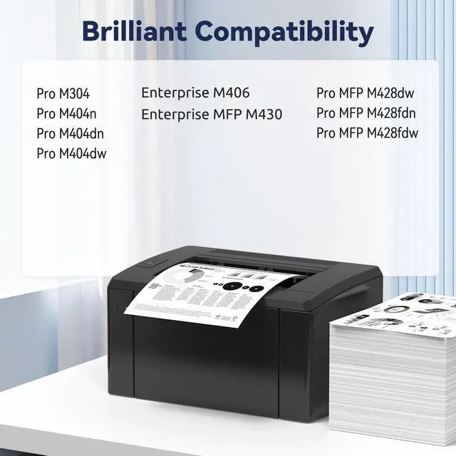 Alt view image 3 of 6 - 58X Toner Cartridge Black Compatible Replacement for HP 58X 58A toner cartridge CF258X 2-Pack works with Laserjet Pro MFP M428fdw M404dn M404n M404dw M428fdn M430f M406dn Printer Ink (with Chip)