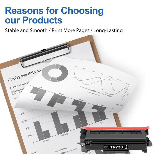 Alt view image 5 of 7 - TN730 TN-730 Toner Cartridge 2-Pack Replacement for Brother TN730 Toner Cartridge - Black DCP-L2550DW MFC-L2710DW MFC-L2750DW HL-L2350DW HL-L2370DW HL-L2395DW HL-L2390DW Printer