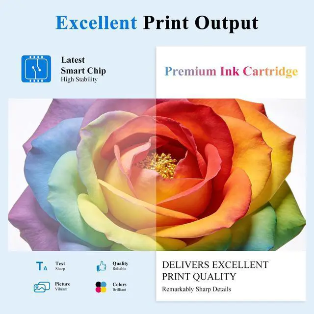 Alt view image 4 of 7 - 67XL Ink Cartridges Replacement for HP 67 Ink Combo Pack Compatible with HP Printer Deskjet 1255 2855e 2800e 2827e 2852e 4227e 4255e Envy 6455 6055e 6075 6432e 6458e 6475e 2-Pack Black and Tri-Color