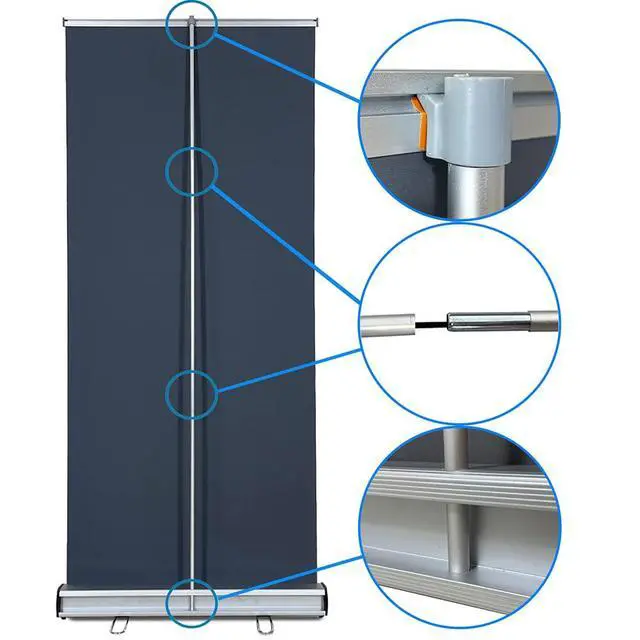 Alt view image 4 of 7 - Heavy Duty Retractable Banner Stand Roll Up Banner Stand 33 ½"x80 Advertising Display Stand Poster Board For Trade Shows Retail Display (Stand Only)