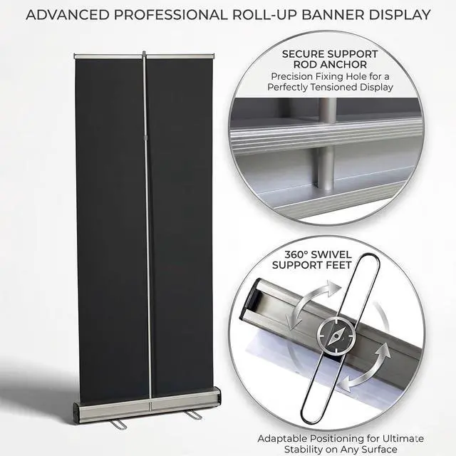 Alt view image 5 of 7 - Heavy Duty Retractable Banner Stand Roll Up Banner Stand 33 ½"x80 Advertising Display Stand Poster Board For Trade Shows Retail Display (Stand Only)