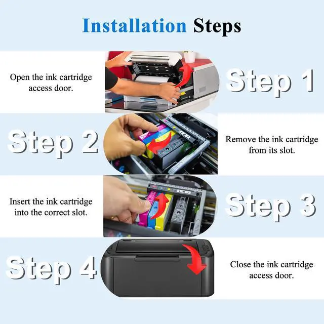 Alt view image 7 of 7 - 67XL Ink Cartridges Replacement for HP 67 Ink Combo Pack Compatible with HP Printer Deskjet 1255 2855e 2800e 2827e 2852e 4227e 4255e Envy 6455 6055e 6075 6432e 6458e 6475e 2-Pack Black and Tri-Color