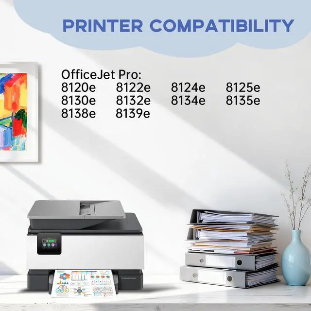 Alt view image 2 of 7 - 923XL 923 Ink Cartridges for HP 923 923xl 923e with Latest Chips | Work for OfficeJet Pro 8135 8130 8139 8138 8122 8120 8124 8125 8130 8132 8134 Printer,4 Pack