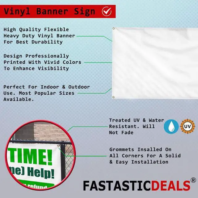 Alt view image 2 of 6 - Vinyl Banner Multiple Sizes Auto Glass Body Shop Car Repair B Automotive Outdoor Weatherproof Industrial Yard Signs White 10 Grommets 60x144Inches
