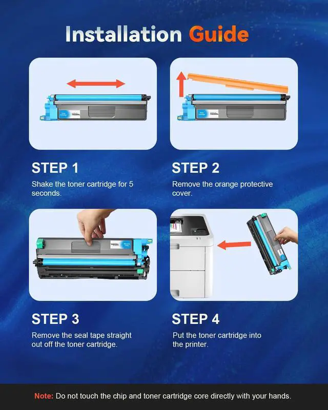 Alt view image 4 of 7 - TN229XL TN229 Toner Cartridges Replacement for Brother, 5 Pack | Compatible with Brother MFC-L3780CDW MFC-L3720CDW HL-L3280CDW HL-L3220CDW HL-L3300CDW; Smart Chip, Clear Text & Color Output