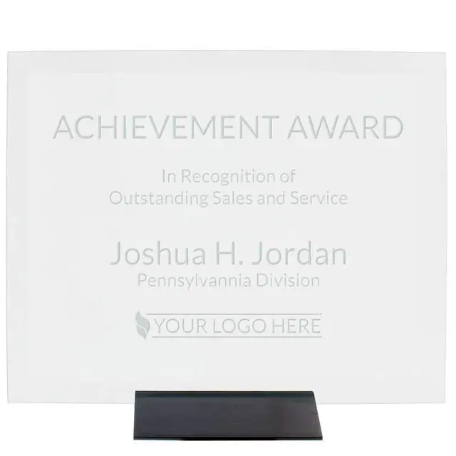 Alt view image 2 of 5 - Frosted Glass Award Plaque (8 x 10")