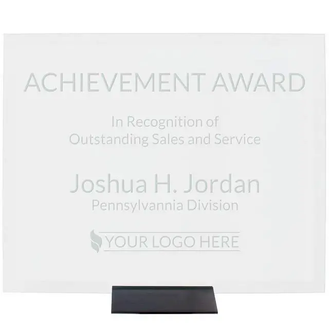 Alt view image 5 of 5 - Frosted Glass Award Plaque (10.5 x 13")