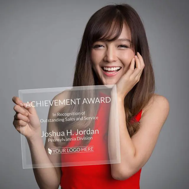 Alt view image 3 of 5 - Frosted Glass Award Plaque (10.5 x 13")