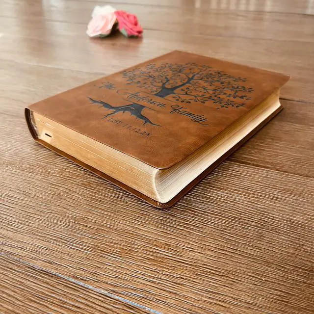 Alt view image 3 of 7 - Personalized NASB Family Bible, NASB Wide Margin Custom Family Tree Bible, Christian Gift, Wedding Gift