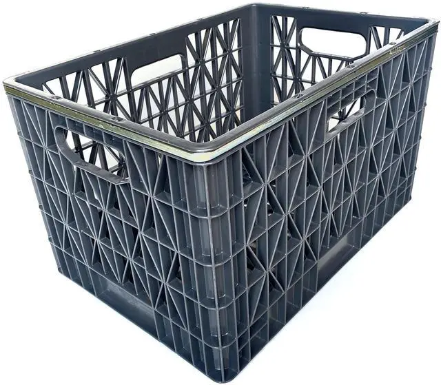 Main image of 19" x 13" x 11.5" Heavy Duty Steel-Banded Milk Crate