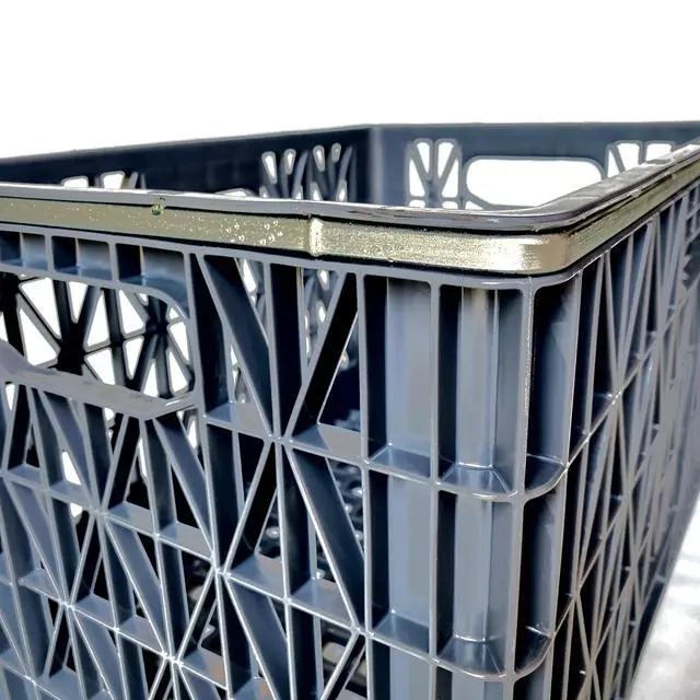 Alt view image 2 of 6 - 19" x 13" x 11.5" Heavy Duty Steel-Banded Milk Crate