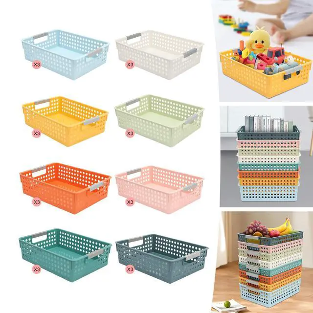 Alt view image 4 of 7 - Turn In Trays Classroom,24 Pack Classroom Baskets For Classroom,Plastic Storage Baskets With Handles,Modern Colorful Organizer Baskets,Classroom Storage Bin Book Baskets For Pencils Storage