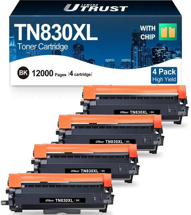 Main image of Compatible TN830XL Toner Cartridge Replacement for Brother TN830XL TN830 830XL Toner Work with Brother DCP-L2640DW HL-L2460DW HL-L2480DW HL-L2400D HL-L2405W MFC-L2820DW Printer 4 Pack TN830 High Yield