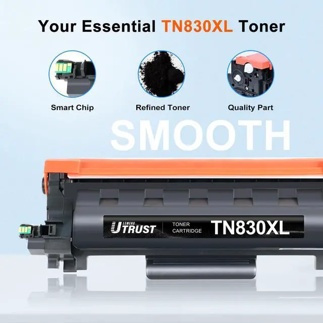 Alt view image 5 of 7 - Compatible TN830XL Toner Cartridge Replacement for Brother TN830XL TN830 830XL Toner Work with Brother DCP-L2640DW HL-L2460DW HL-L2480DW HL-L2400D HL-L2405W MFC-L2820DW Printer 4 Pack TN830 High Yield