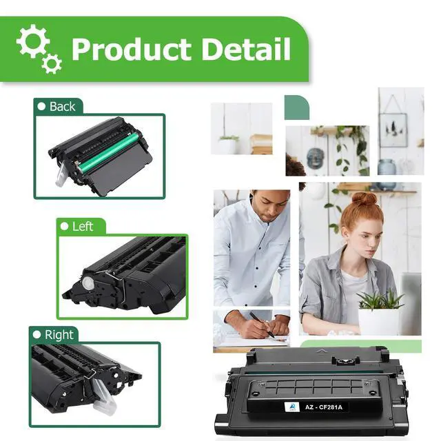 Alt view image 5 of 7 - CF281A 81A Black Toner Cartridge for HP 81X CF281X M604 M605 M630 2 Pack | Compatible for HP 81A CF281A Laserjet Enterprise MFP M604 M605 M606 M630 M604n M605n M604dn M630h M630z Printer