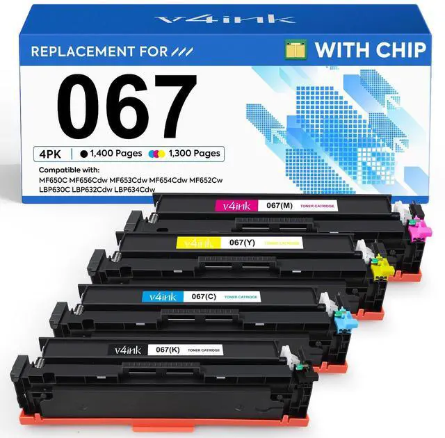 Main image of 067 Toner Cartridge Set 4 Pack Compatible Replacement for Canon 067 Toner Cartridge Set for use with Color imageCLASS MF650 LBP630 Series LBP632Cdw MF654Cdw MF653Cdw MF656Cdw MF652Cw Printer