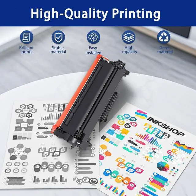 Alt view image 6 of 6 - TN730 Compatible TN730 TN-730 Black Toner Cartridge Replacement for Brother TN-730 DCP-L2550DW MFC-L2710DW HL-L2350DW HL-L2370DW HL-L2390DW Toner.(2 Pack)