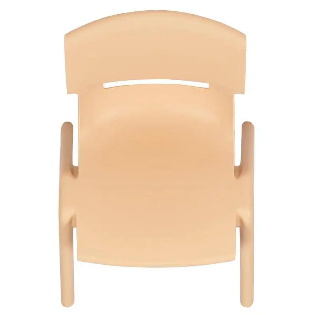 Alt view image 7 of 7 - 4 Pack Natural Plastic Stackable School Chair with 10.5" H Seat, Preschool Chair