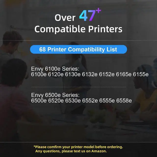 Alt view image 2 of 7 - 68XL Ink Cartridges Replacement for HP 68e 68 XL Ink Cartridges Black Color Combo Pack Compatible for HP Envy 6155e, 6500e, 6552e, 6555e, 6558e, 6100e, 6152e Printer(2Pack)