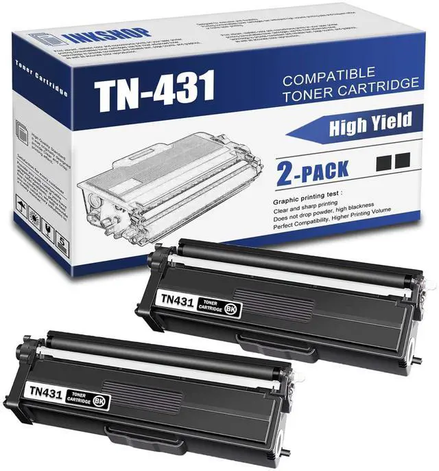 Main image of TN431BK TN-431BK Compatible TN431 TN-431 Black Toner Cartridge Replacement for Brother TN-431 HL-L8360CDW MFC-L8610CDW Toner (2 Pack)