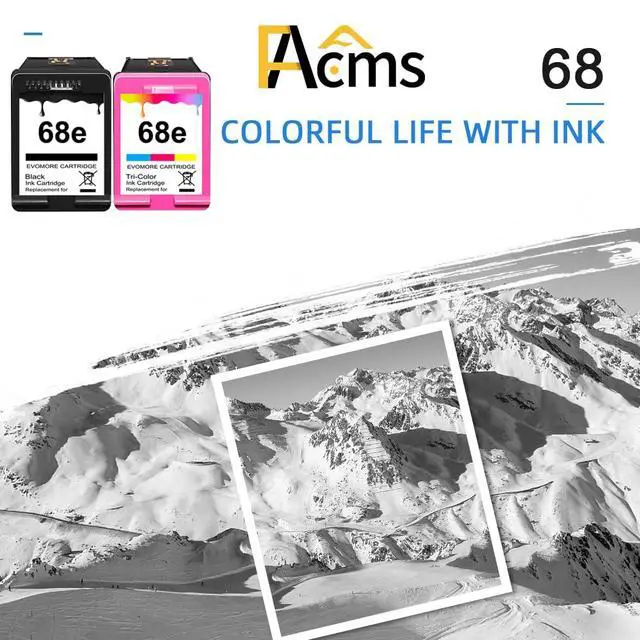 Alt view image 7 of 7 - 68XL Ink Cartridges Replacement for HP 68e 68 XL Ink Cartridges Black Color Combo Pack Compatible for HP Envy 6155e, 6500e, 6552e, 6555e, 6558e, 6100e, 6152e Printer(2Pack)