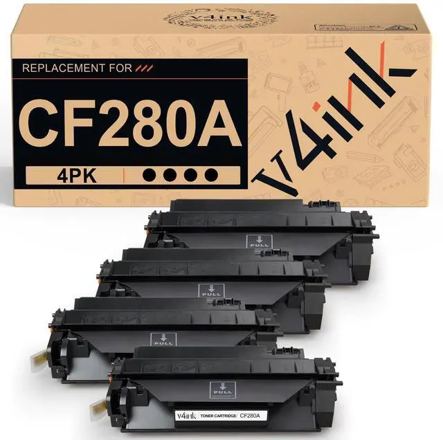 Main image of CF280A Toner Compatible for HP 80A Toner Cartridge 4-Pack Black | Replacement for Pro 400 M401 M401A M401N M401D M401DN M401DNE M401DW MFP M425 M425DN M425DW Printer