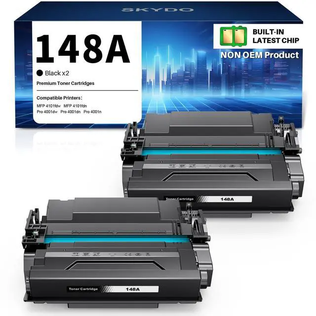 Main image of 148A Toner Cartridge Black 4001n 4101fdw with Chip Compatible for HP W1480A | Compatible for High Yield 148A 148X Use with HP LaserJet Pro MFP 4101fdw 4101fdn Pro 4001dw 4001dn Printer (2 Black)