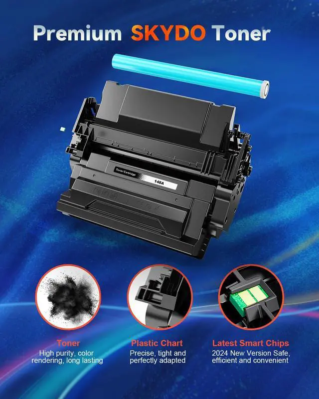 Alt view image 4 of 7 - 148A Toner Cartridge Black 4001n 4101fdw with Chip Compatible for HP W1480A | Compatible for High Yield 148A 148X Use with HP LaserJet Pro MFP 4101fdw 4101fdn Pro 4001dw 4001dn Printer (2 Black)