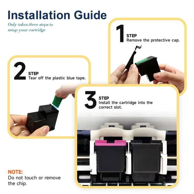 Alt view image 6 of 7 - 68XL Black Ink Cartridge High Yield Compatible for HP 68 Black Ink Cartridge for HP 68 Ink Cartridges Compatible for 6155e 6555e 6100e 6165e 6500e 6152e 6552e 6558e Printer (2 Black, 2 Pack)