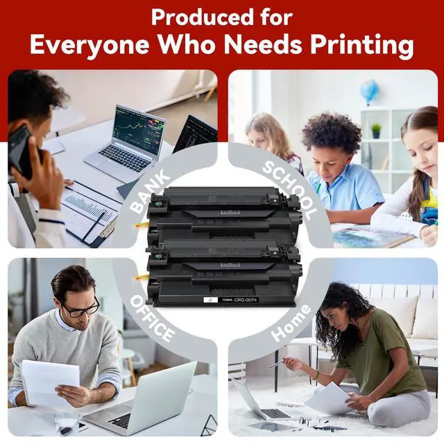 Alt view image 6 of 6 - 057H 057 H Black Toner Cartridge High Yield Toner Compatible with Canon MF455dw MF451dw MF445dw MF443dw MF453dw LBP226dw LBP227dw LBP228dw Printer (with Chip)