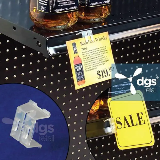 Alt view image 2 of 2 - Retail Shelf Talker & Aisle Violator Sign Holder, Gondola Shelving Plastic Clip, 100 Pack