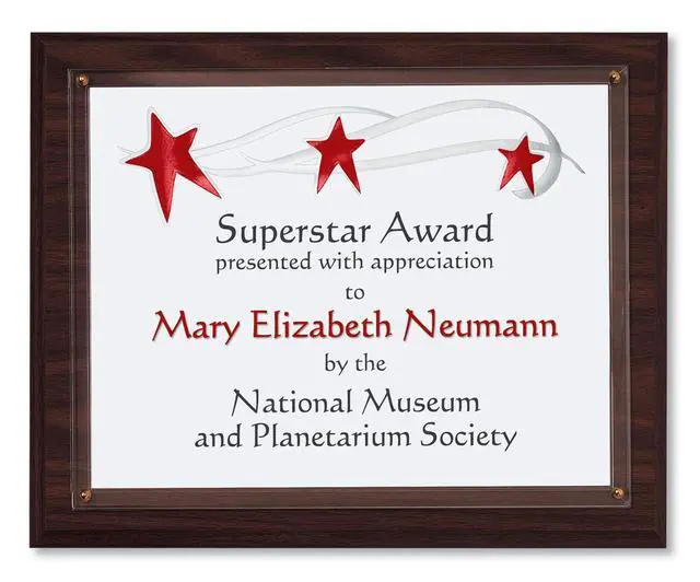 Alt view image 2 of 5 - Walnut Finish Wood Slide-in Certificate Wall Plaque, Recognition Award For School, Work, Appreciation Awards