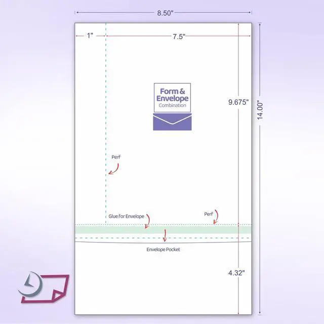 Alt view image 2 of 3 - Form and Envelope Combination (8-1/2 x 14Inch, Case of 1000)