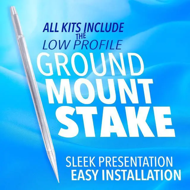 Alt view image 3 of 3 - Frozen Lemonade Premium Windless Feather Banner Flag Kit (Flag, Pole, & Ground Mt)