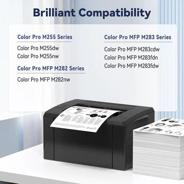 Alt view image 3 of 5 - 206X Black high-Yield Toner Cartridge Compatible Replacement for HP 206X 206A Black Toner Works with Color LaserJet Pro MFP M283fdw M283cdw M283fdn M282nw M255dw M255nw M283 M255 Printer Ink W2110X
