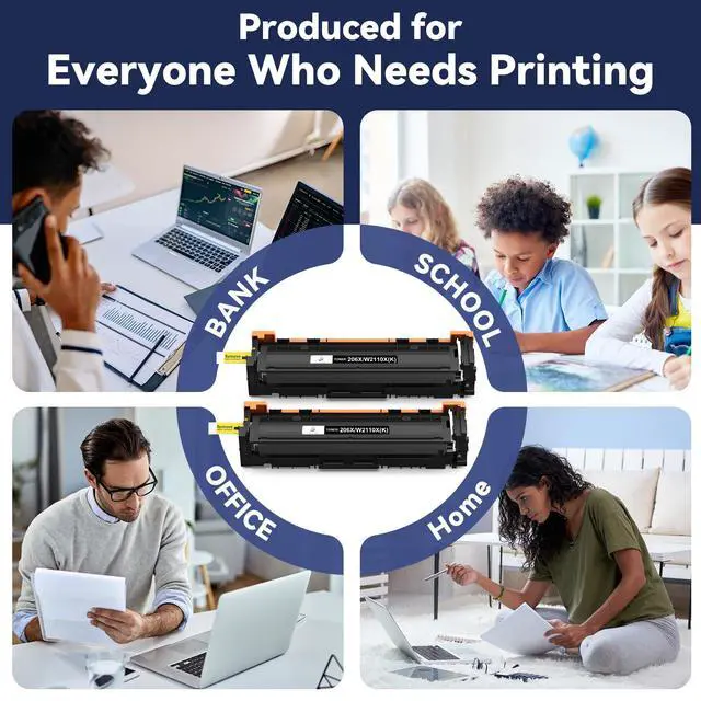 Alt view image 5 of 5 - 206X Black high-Yield Toner Cartridge Compatible Replacement for HP 206X 206A Black Toner Works with Color LaserJet Pro MFP M283fdw M283cdw M283fdn M282nw M255dw M255nw M283 M255 Printer Ink W2110X