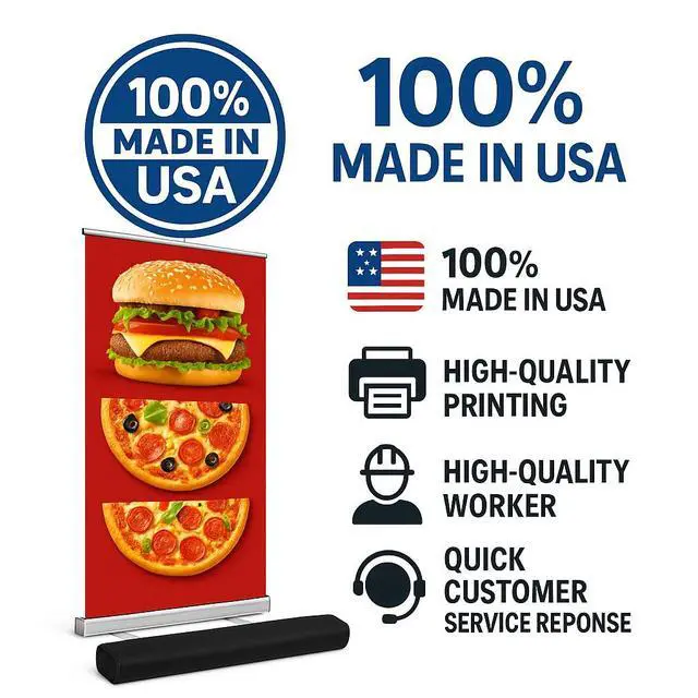 Alt view image 6 of 7 - Custom Retractable Banner (33" × 81") Portable Roll Up Stand, Easy Setup, Personalized Full Color Pop Up Banner with Carrying Case for Events & Promotions