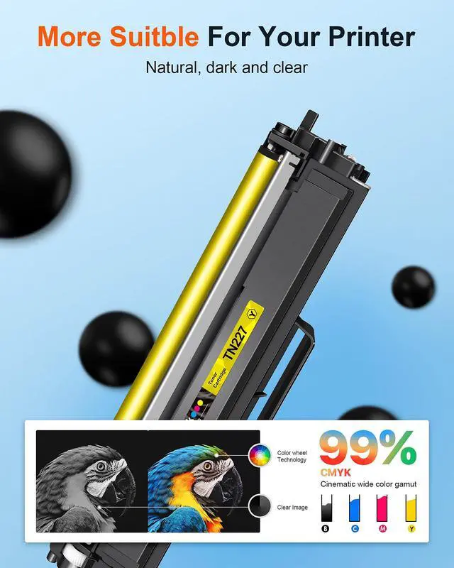 Alt view image 4 of 7 - Compatible for Brother TN227 Toner TN 227 TN-227 TN 223 TN-223 | Compatible with Brother MFC-L3770CDW HL-L3270CDW HL-L3290CDW MFC-L3750CDW MFC-L3710CW HL-L3230CDW (5 Pack)