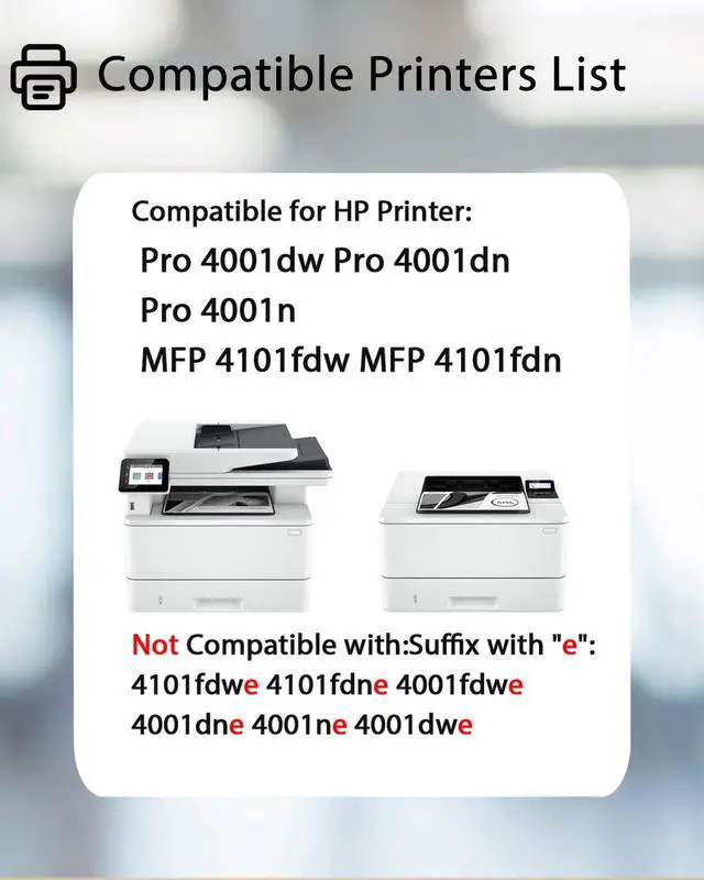 Alt view image 2 of 7 - Compatible 148A Black Toner Cartridge for HP Laser Jet 4001n 4101fdw | 2-pack W1480A with chip, black toner. Works with HP Laser Jet Pro 4001dn, 4001dw, MFP 4101fdn. High page yield