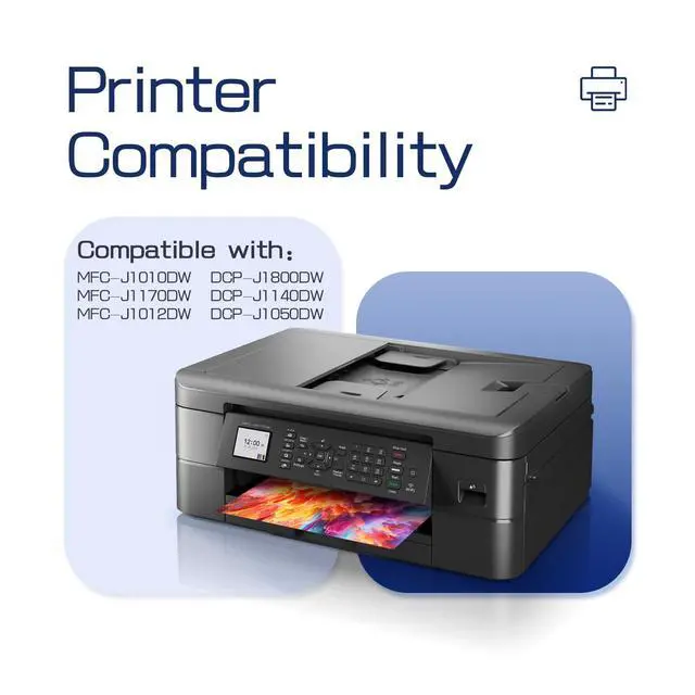 Alt view image 2 of 6 - LC401XL LC401 5-Packs High Yield J1010DW Ink Cartridges Compatible for Brother 401XL LC-401 Ink Cartridges Work with MFC-J1010DW MFC-J1170DW MFC-J1012DW MFC-J1800DW (2 Black, 1 Cyan Magenta Yellow)