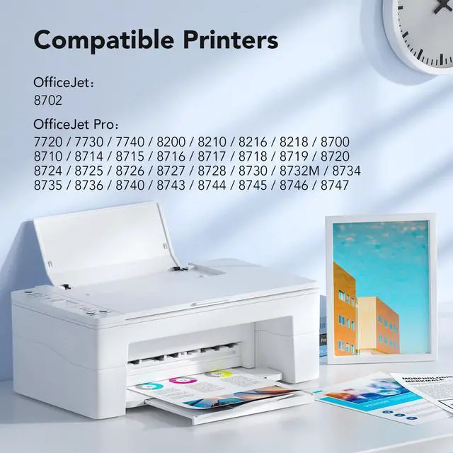 Alt view image 2 of 5 - 952XL Ink Cartridges Combo Pack Replacement for HP952XL (2-Black) | Work with Officejet Pro 8710 7740 8720 8702 8210 7720 8715 8730 8740 8216