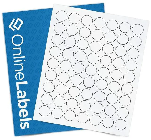 Main image of 1 Inch Round Mailing Seal Labels - Clear Frosted Matte - Pack of 6,300 Circle Stickers, 100 Sheets - Inkjet Printer