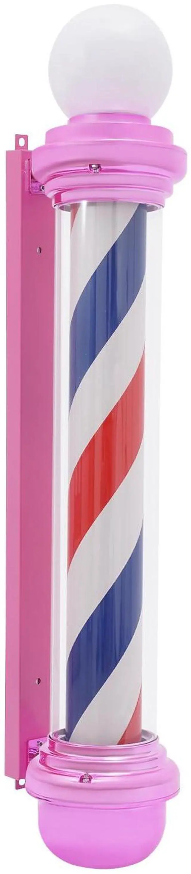 Main image of 40Inch Barber Pole Light, Barber Shop Pole Led Rotating Light Waterproof, Hair Salon Barber Shop Open Sign Lights Outdoor, Wall Mount Rotating Red White Blue LED Strips