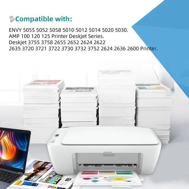 Alt view image 2 of 7 - 3 Pack 65XL Remanufactured Ink Cartridge Replacement for HP Ink 65 XL2 Black 1 Color Combo HP65 XL,5055 5000 5052 5010 5070 5014 3755 3700 3772 2600 3752 2652 2655 2622 2640 Printer,BK Tricolor
