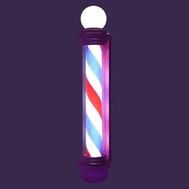 Alt view image 4 of 7 - 40Inch Barber Pole Light, Barber Shop Pole Led Rotating Light Waterproof, Hair Salon Barber Shop Open Sign Lights Outdoor, Wall Mount Rotating Red White Blue LED Strips