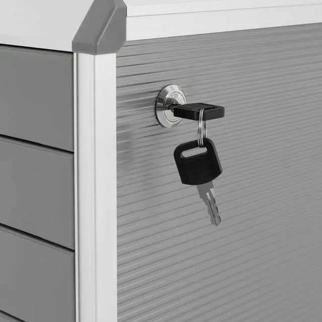 Alt view image 5 of 7 - 5 Tier Aluminium Desktop Drawer Organizer, File Organizer with Locking Drawer, Lockable Drawer Organizer, Office School Administrative Office Supplies
